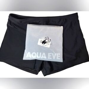 Aqua Eve Black Swim Shorts NWT